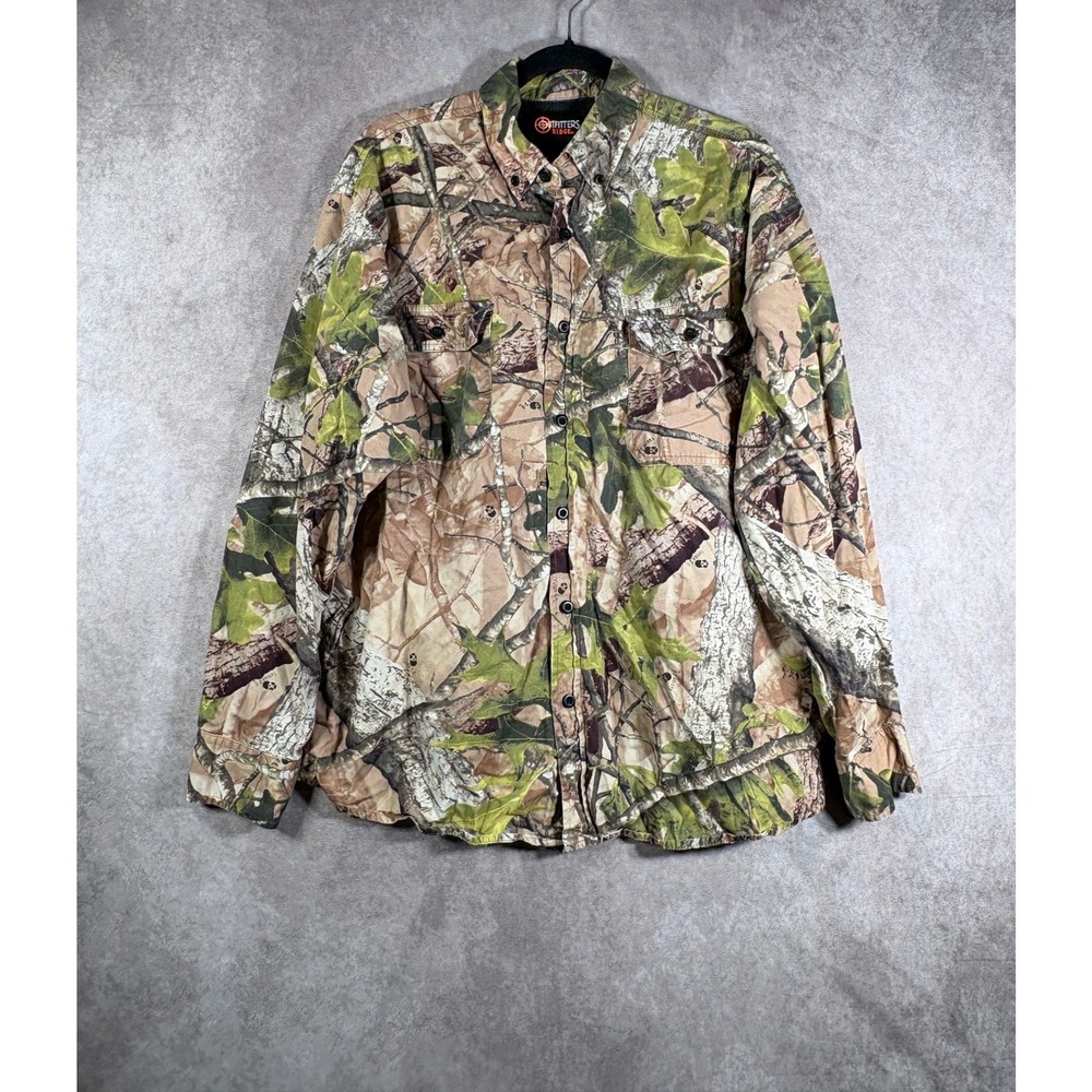 Outfitters Ridge Shirt Mens Large Camo Fusion 3D Button Down Vented Back Hunting